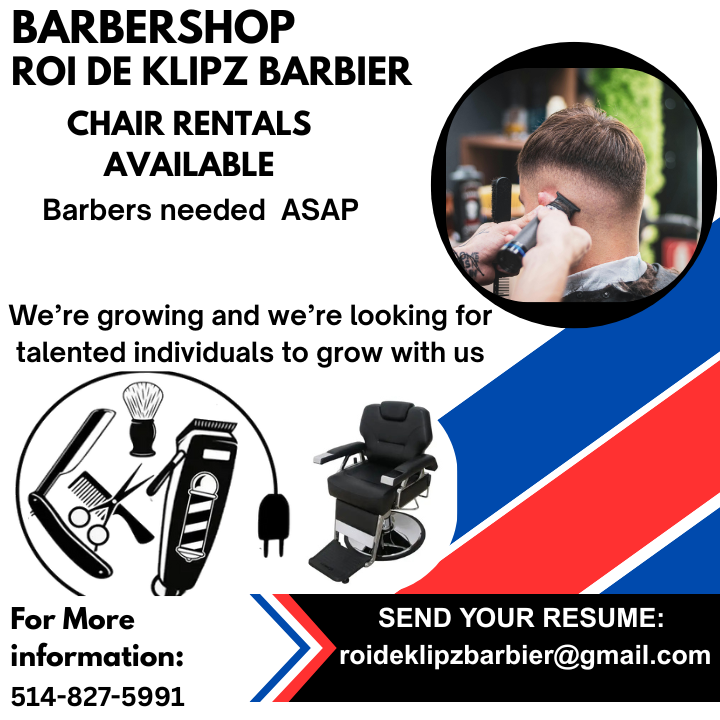Barber craftsmanship — Roi De Klipz Barbier LaSalle